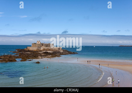 Fort National, Saint Malo, Bretagne, France, Europe Banque D'Images