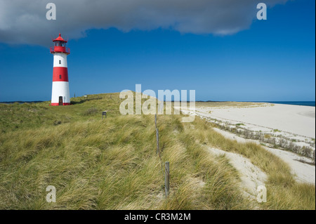 Leuchtturm List-Ost, Liste, Sylt, Schleswig-Holstein, Allemagne, Europe Banque D'Images