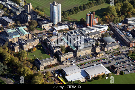 Vue aérienne de l'Université de Leicester, Royaume-Uni Banque D'Images