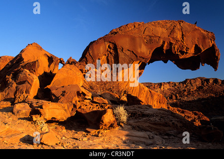 La Namibie, région de Kunene, Damaraland, Twyfelfontein, rock formation Banque D'Images