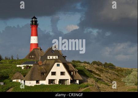 Phare, Hoernum, l'île de Sylt, Schleswig-Holstein, Allemagne, Europe Banque D'Images