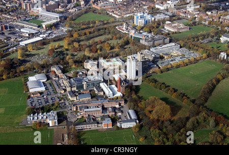 Vue aérienne de l'Université de Leicester, Royaume-Uni Banque D'Images