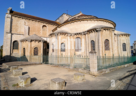 Eglise Saint Hilaire l'église, le Français moyen, Chemin de Saint Jacques, Poitiers, Vienne, Poitou-Charentes, France, Europe, PublicGround Banque D'Images