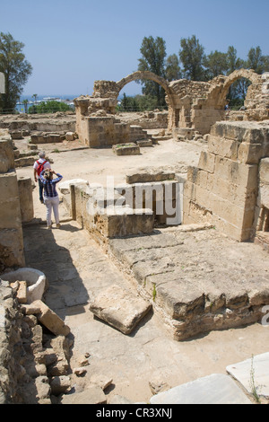 Une partie de l'Saranda Kolones château à proximité de port de Paphos, Chypre. Banque D'Images