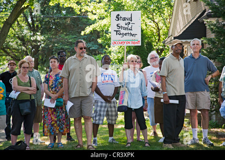 Voisins musicaux rally stop stop accueil forclusion Banque D'Images