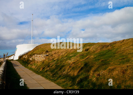 Le Centre des visiteurs, Burghead, Moray, Ecosse est situé sur un promontoire donnant sur le Moray Firth. Banque D'Images