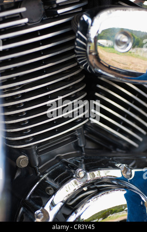 Close up de moteur de moto Banque D'Images