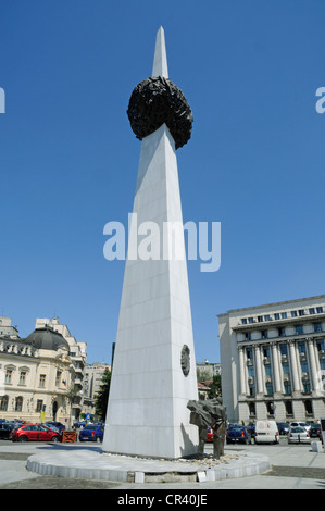 Monument, Place de la Révolution, Bucarest, Roumanie, Europe orientale, Europe, PublicGround Banque D'Images