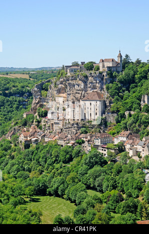 Basilique Saint-Sauveur, la Via Podiensis ou Chemin de St-Jacques ou en français Chemin de Saint-Jacques de Compostelle, classé au Patrimoine Mondial de l'UNESCO Banque D'Images