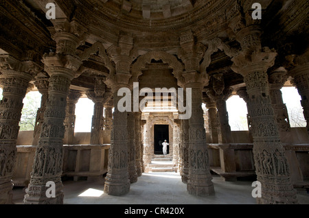 L'État du Gujarat, Inde, Modhera Sun, temple dédié à Surya, le Dieu Soleil de l'Hindouisme Banque D'Images