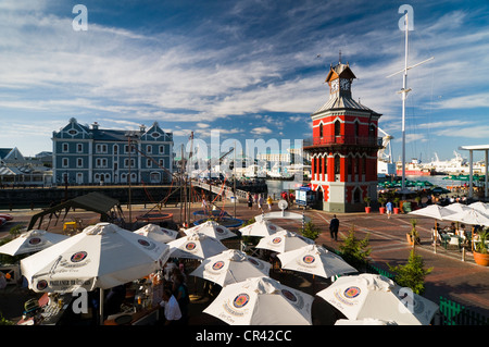 Tour de l'horloge, Victoria & Alfred Waterfront, Cape Town, Western Cape, Afrique du Sud, l'Afrique Banque D'Images