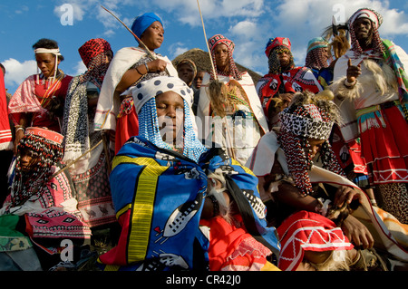 Le xhosa, Sangoma, village du Festival, le Transkei, Eastern Cape, Afrique du Sud, l'Afrique Banque D'Images