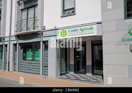 Le Crédit Agricole banque de détail à l'entrée,Bastogne, Belgique wallonne. Banque D'Images