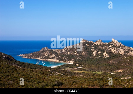 France, Corse du Sud, la plage de Roccapina Banque D'Images