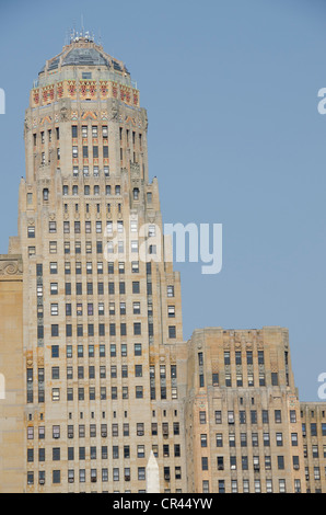 New York, Buffalo, l'Hôtel de Ville. Bâtiment art déco historique achevé en 1931 par Dietel, Wade & Jones.