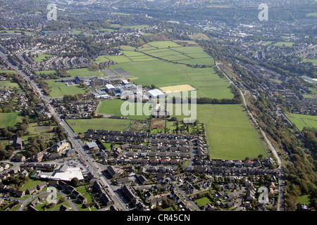 Vue aérienne de la zone Salendine Nook à Huddersfield Banque D'Images