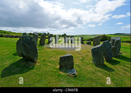 Cercle de pierres de Drombeg, près de Glandore, comté de Cork, Irlande, Europe Banque D'Images