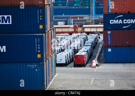 France, Bouches du Rhône, Fos sur Mer, port autonome de Marseille, Terminal Conteneurs Banque D'Images