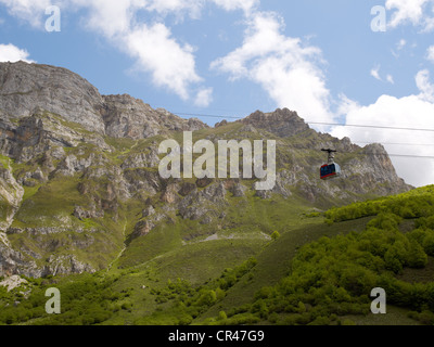 Féricco', 'El Tele cable car dans le Parc National de Picos de Europa, montagnes de Cantabrie, Cantabrie, Espagne, Europe du nord Banque D'Images