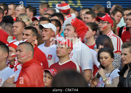 Pologne fans lors de l'EURO 2012 Banque D'Images