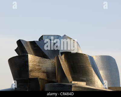 Guggenheim Museum par l'architecte Frank O. Gehry, Bilbao, Province de Biscaye, Pays Basque, Espagne, Europe du Nord Banque D'Images