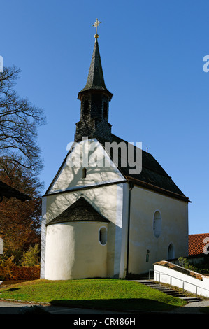 Fille de l'église St Johann Baptist, Berg, Upper Bavaria, Germany, Europe Banque D'Images