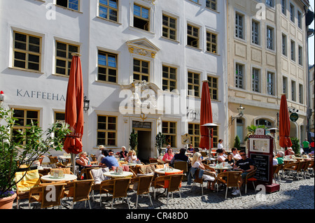 'Zum arabischen Coffe Baum', café, Kleine Fleischergasse street, Leipzig, Saxe, Allemagne, Europe Banque D'Images