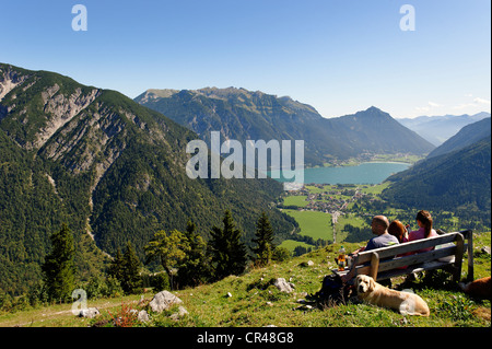 Sur le sommet de Mt Feilkopf, près de Pertisau sur le lac Achensee Karwendel, éventail, Tyrol, Autriche, Europe Banque D'Images