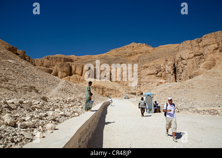 L'Égypte, de la Haute Égypte, vallée du Nil, environs de Louxor, nécropole de Thèbes, au patrimoine mondial de l'UNESCO, Secteur de l'ouest de la vallée de la Banque D'Images