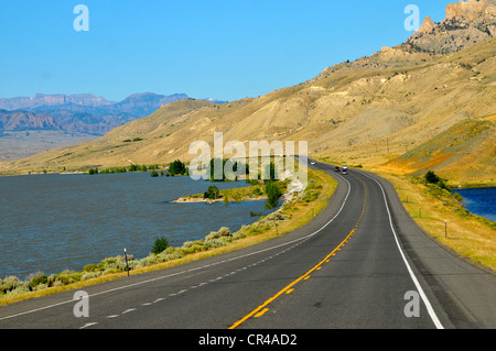 Buffalo Bill Reservoir Forêt nationale de Shoshone Parc National de Yellowstone au Wyoming Banque D'Images