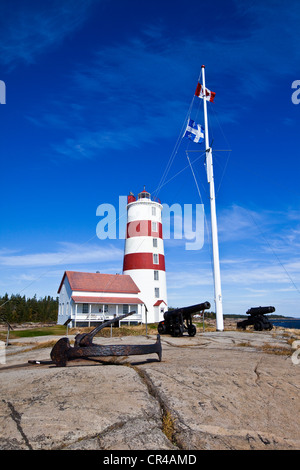 Canada, Quebec Province, région de Manicouagan, Route des baleines, côte nord du Saint-Laurent, le phare de Pointe des Monts, Banque D'Images