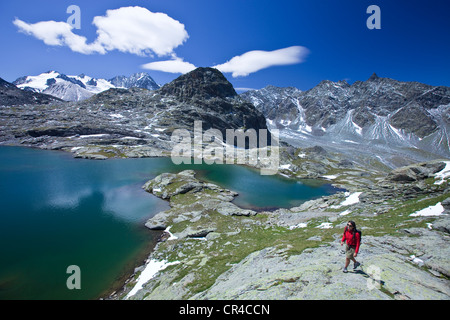 France Savoie Méribel Le Parc National de la Vanoise Parc National de La Vanoise Mont Coua lake 2660 m Aiguille de Polset 3501 m Banque D'Images