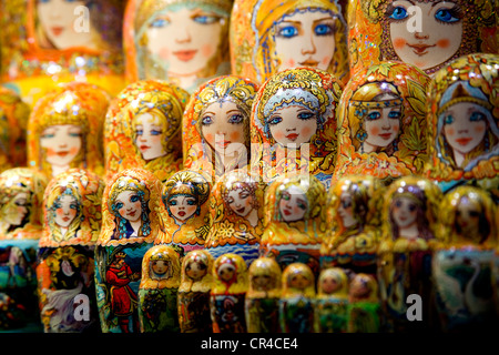 Poupées matriochka en vente à Prague, République Tchèque, Europe Banque D'Images