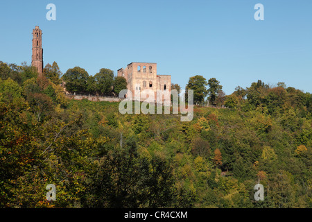 Limburg an der Kloster Monastère Haardt, ancienne abbaye bénédictine, Bad Dürkheim, Palatinat Forêt, Rhénanie-Palatinat Banque D'Images