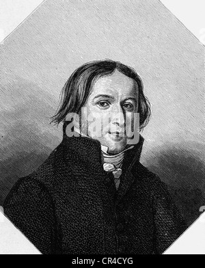 Ernst Moritz Arndt (1769-1860), poète, écrivain, d'après un dessin de 1817, gravure sur acier, avant 1880 Banque D'Images