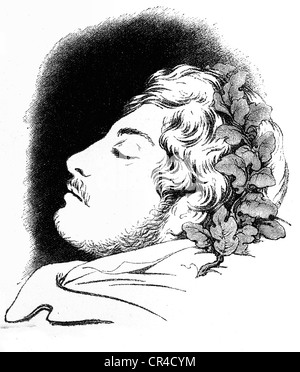 Carl Theodor Körner (1791 - 1813 ), poète, écrivain, comme un soldat mort Banque D'Images
