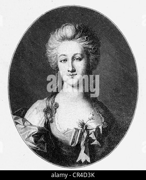 Anna Elisabeth, Lili Schoenemann Schonemann (1758-1817), fiancée de J. W. von Goethe, gravure sur acier, avant 1880 Banque D'Images