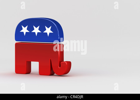 L'éléphant républicain, mascotte du parti républicain, USA Banque D'Images