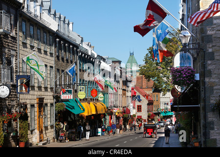 La rue Saint Louis, la ville de Québec, site du patrimoine mondial de l'Unesco, Québec, Canada Banque D'Images