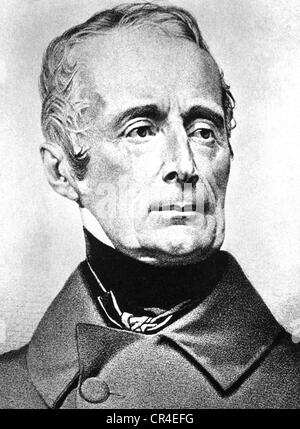 Lamartine, Alphonse de, 21.10.1790 - 1.3.1869, poète français, portrait, lithographie de Maurin, XIXe siècle, Banque D'Images