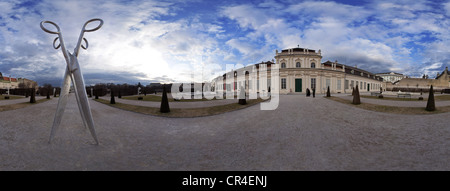 Schloss Belvedere ou abaisser le palais du Belvédère, Vienne, Autriche, Europe Banque D'Images