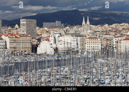 Vieux Port, vieux port de Marseille, Bouches-du-Rhône, Provence, France, Europe Banque D'Images