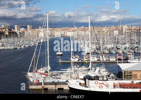 Vieux Port, vieux port de Marseille, Bouches-du-Rhône, Provence, France, Europe Banque D'Images