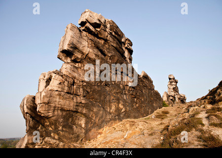 Une partie de la paroi du diable, Harz, Saxe-Anhalt, Allemagne, Europe Banque D'Images
