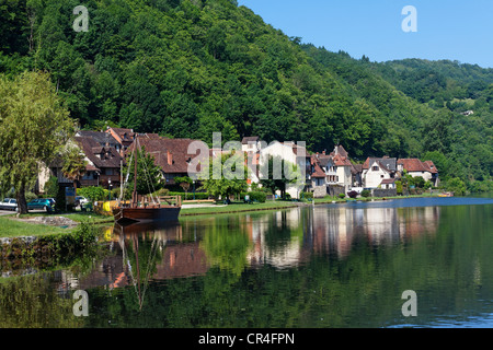 Beaulieu sur Dordogne, vallée de la Dordogne, Corrèze, Limousin, France, Europe Banque D'Images