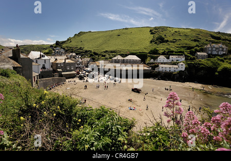 Poster Isaac Harbour Beach et maisons Banque D'Images