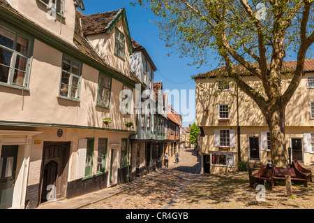 Elm Hill, à Norwich , Norfolk , Angleterre , Angleterre , Royaume-Uni Banque D'Images