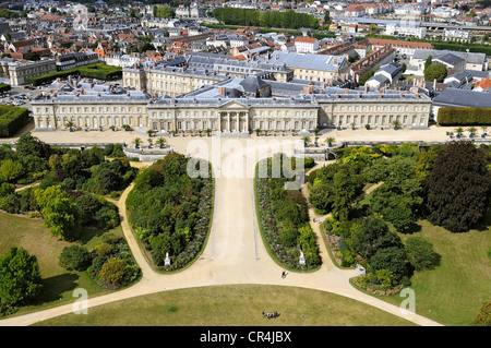 La France, l'Oise, Compiègne, le Château (vue aérienne) Banque D'Images