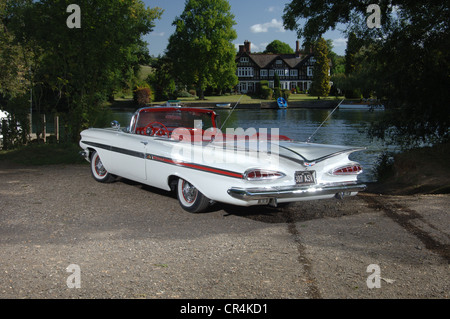 1959 Chevrolet Impala convertible voiture américaine pleine grandeur 50s 50 open top location Banque D'Images
