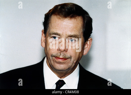 Havel, Vaclav, 5.10.1936 - 18.12.2011, politicien tchèque, dernier président de la Tchécoslovaquie (1989-1992), premier président de la République tchèque (1993-2003), portrait, début des années 1990, Banque D'Images